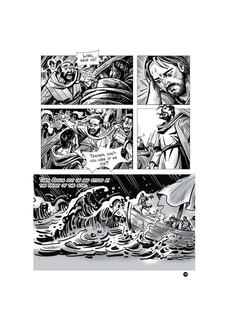 Jesus wakes during the storm